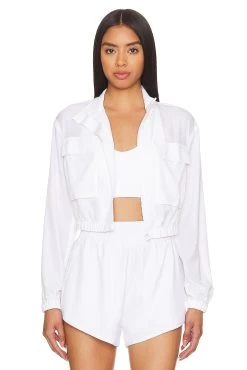 Aspyn Cropped Jacket Bright White