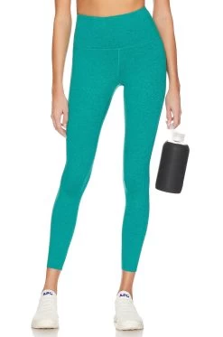 LoungeWell Ashe 7/8 Legging Lake Teal Heather -Fashion Women's Clothing Store WBEI WP21 V1 1