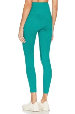 LoungeWell Ashe 7/8 Legging Lake Teal Heather -Fashion Women's Clothing Store WBEI WP21 V3