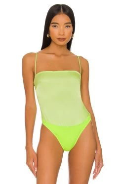 Strappy Bodysuit Sharp Green -Fashion Women's Clothing Store WWWR WS61 V2