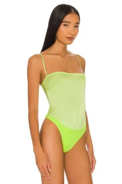 Strappy Bodysuit Sharp Green -Fashion Women's Clothing Store WWWR WS61 V3
