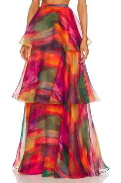 Faari Maxi Skirt Aquarelle Print