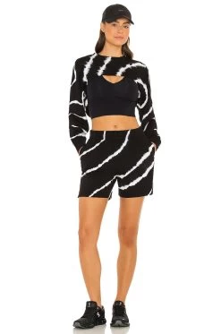X Lindsey Harrod Sweat Short Black Tie Dye 9 X Lindsey Harrod Sweat Short Black Tie Dye -Fashion Women's Clothing Store YEAR WF18 V4