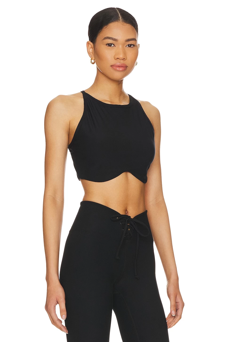 Stretch Halter Tank Black 4 Stretch Halter Tank Black - Image 2