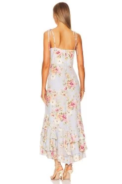 Baxter Maxi Dress New Day Blue -Fashion Women's Clothing Store YUMI WD548 V3