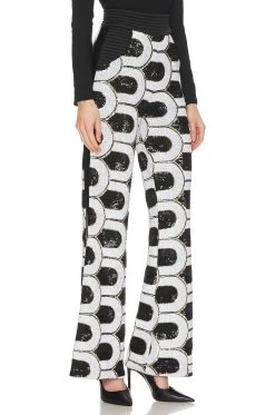 Earth Girl Pant Black & White -Fashion Women's Clothing Store ZHIR WP9 V2