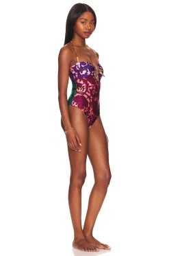 Zimmermann Tiggy Keyhole Tie Front One Piece Spliced -Fashion Women's Clothing Store ZIMM WX531 V3